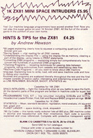 Hewson Consultants: 1K ZX81 Mini Space Invaders (1981)