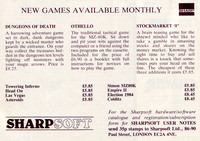 Sharpsoft: Dragons of death, Othello, Stockmarket 'F' (1981)