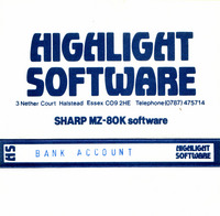 Highlight Software: Bank Account