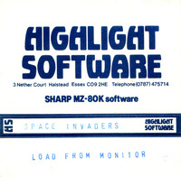 Highlight Software: Spsce Invaders